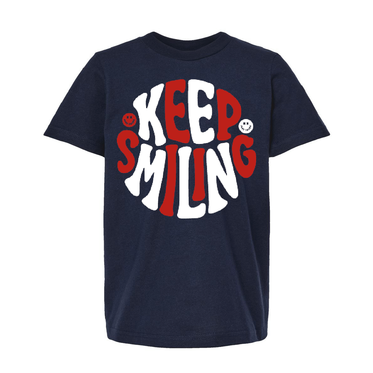 Keep Smiling Red White and Blue - Kids Tee
