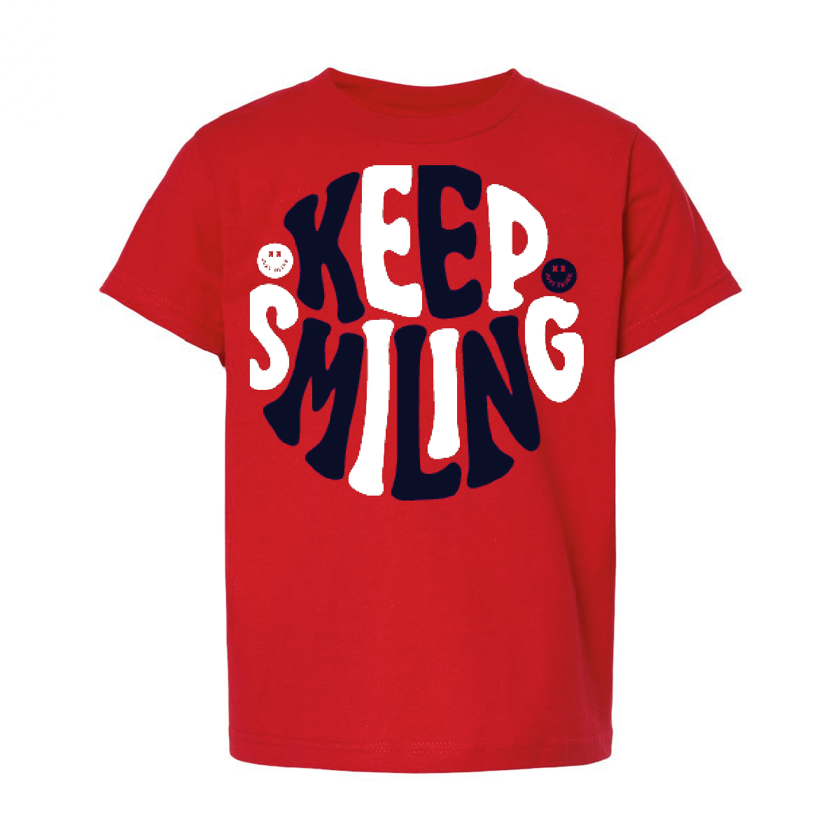 Keep Smiling Red White and Blue - Kids Tee