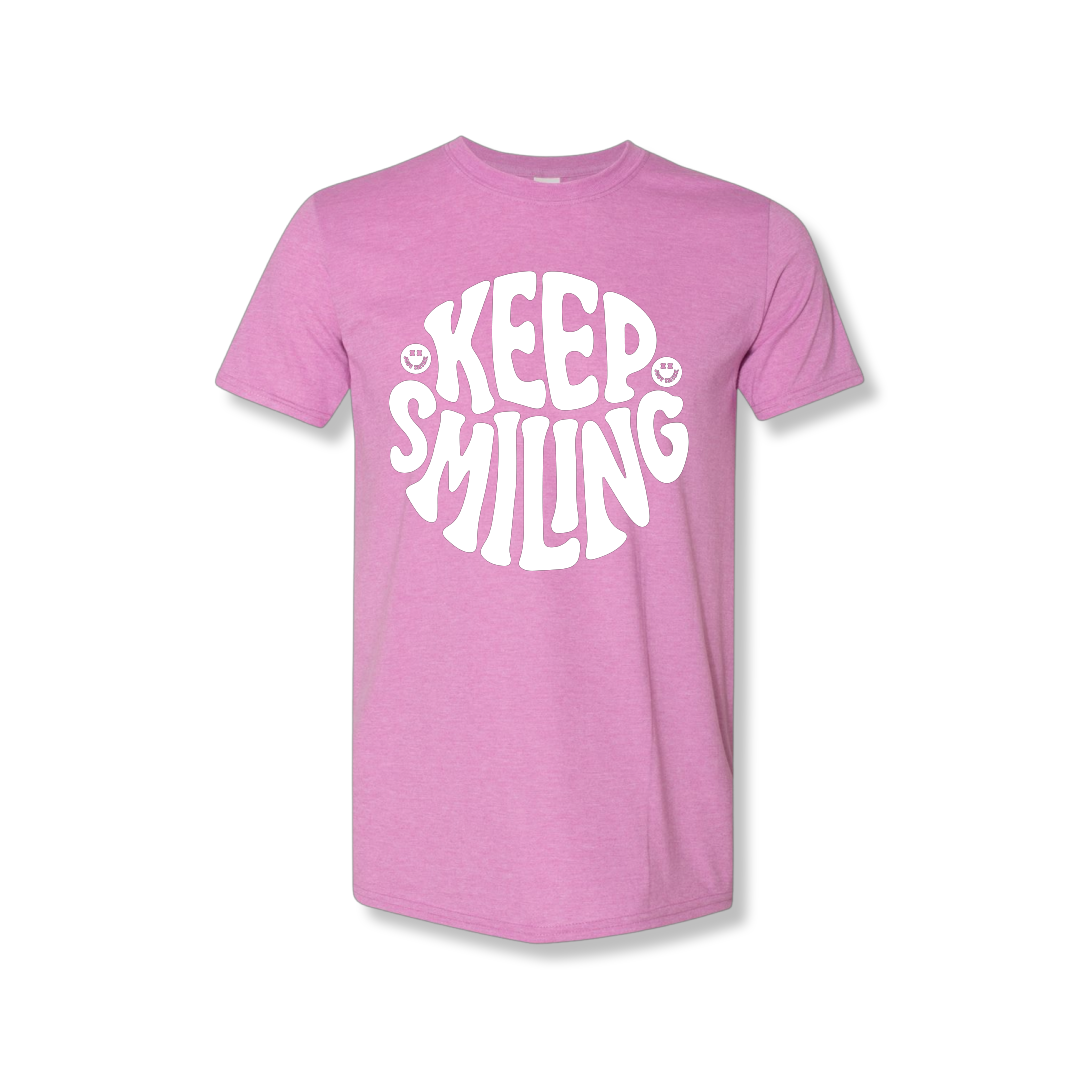 Keep Smiling Center Chest (Unisex Tee)