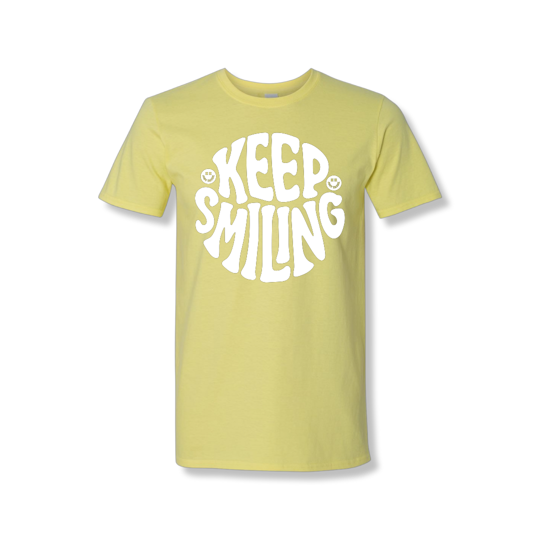 Keep Smiling Center Chest (Unisex Tee)