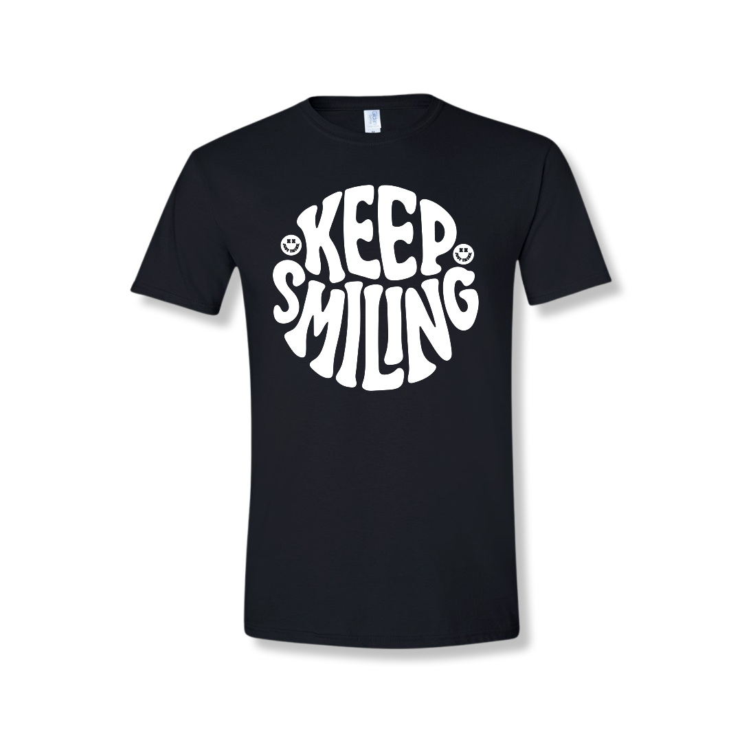 Keep Smiling Center Chest (Unisex Tee)