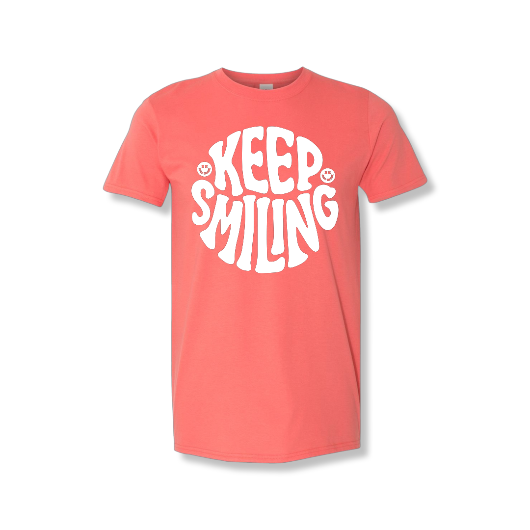 Keep Smiling Center Chest (Unisex Tee)