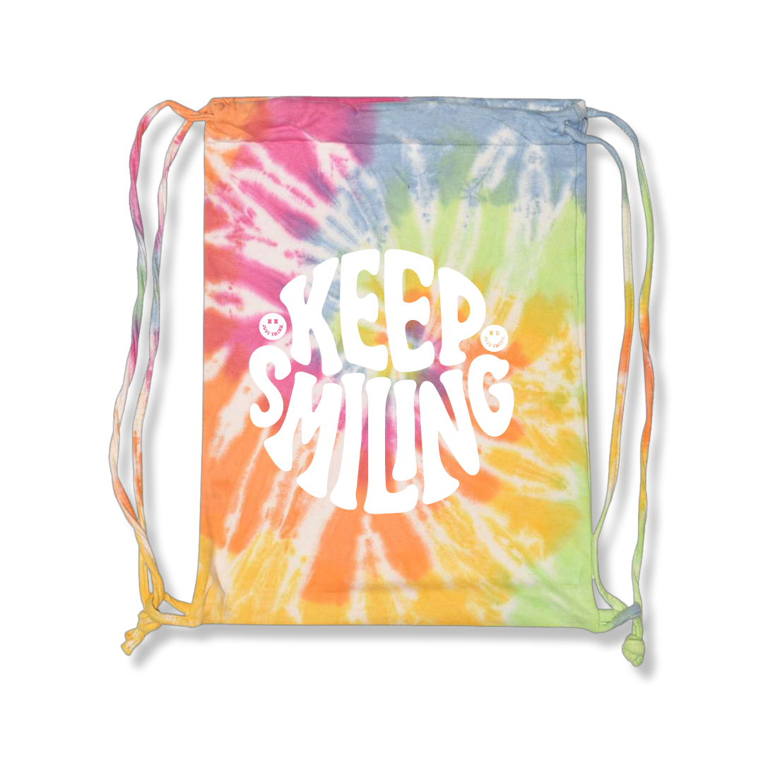 Keep Smiling Drawstring Backpack