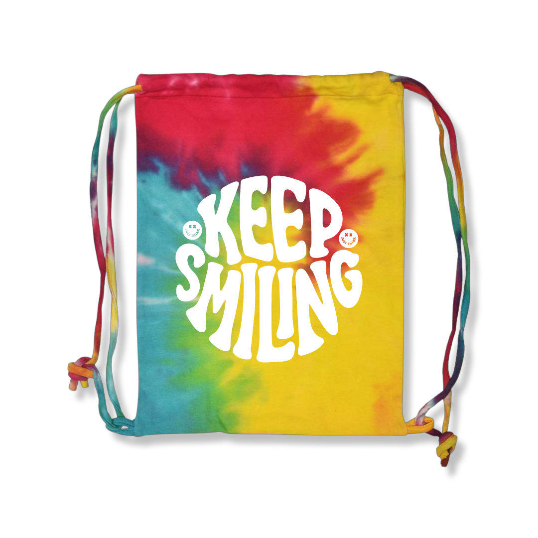 Keep Smiling Drawstring Backpack