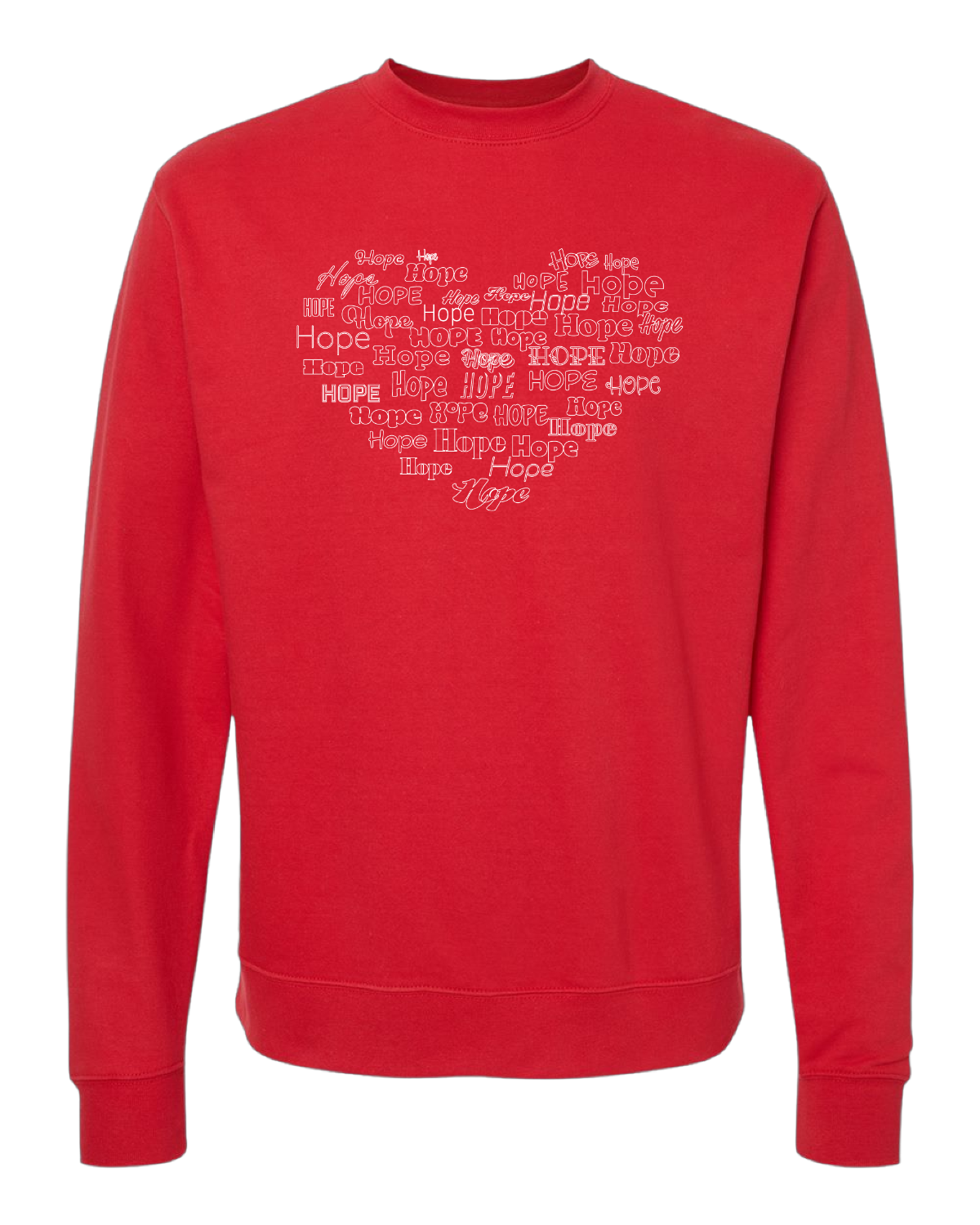 Hope in Hearts (Crew neck sweatshirt)