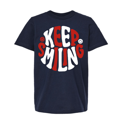 Keep Smiling Red White and Blue - Kids Tee