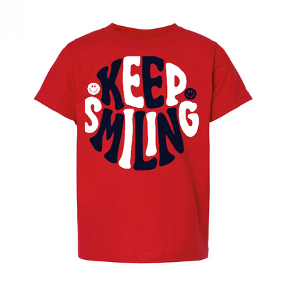 Keep Smiling Red White and Blue - Kids Tee