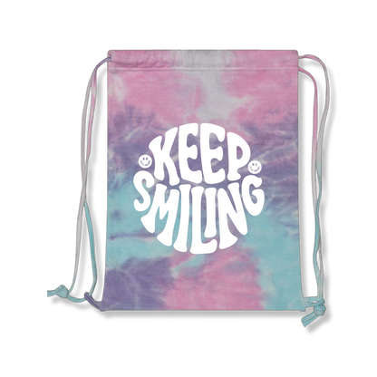 Keep Smiling Drawstring Backpack