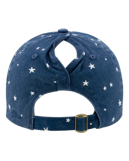 Keep Smiling Red White and Blue Ladies Fashion Print Cap