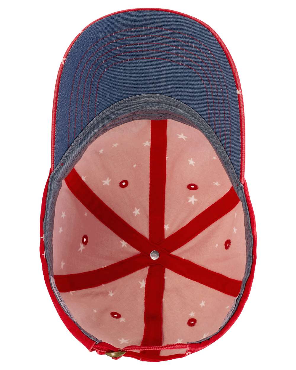 Keep Smiling Red White and Blue Ladies Fashion Print Cap