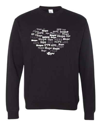 Hope in Hearts (Crew neck sweatshirt)