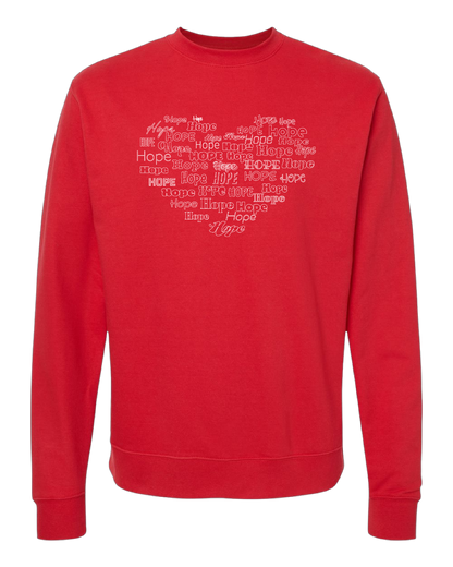Hope in Hearts (Crew neck sweatshirt)